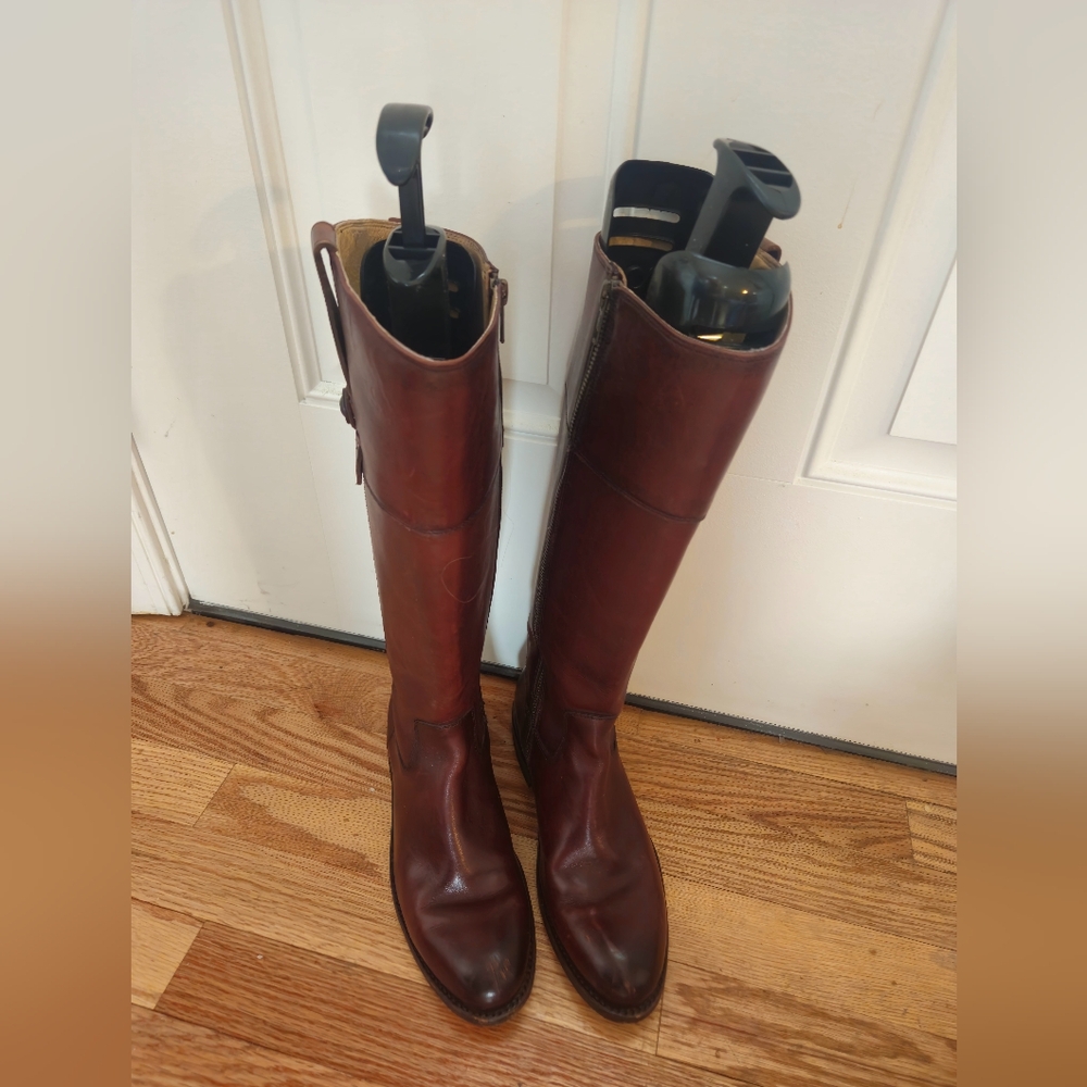 Frye Riding Boots in Rich Brown Leather